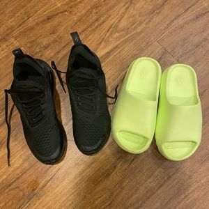 Airmax 270 boys size 7, yeezy slides glow size 6
